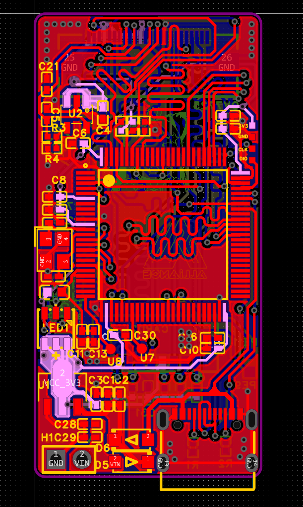 V1 PCB 顶层布局