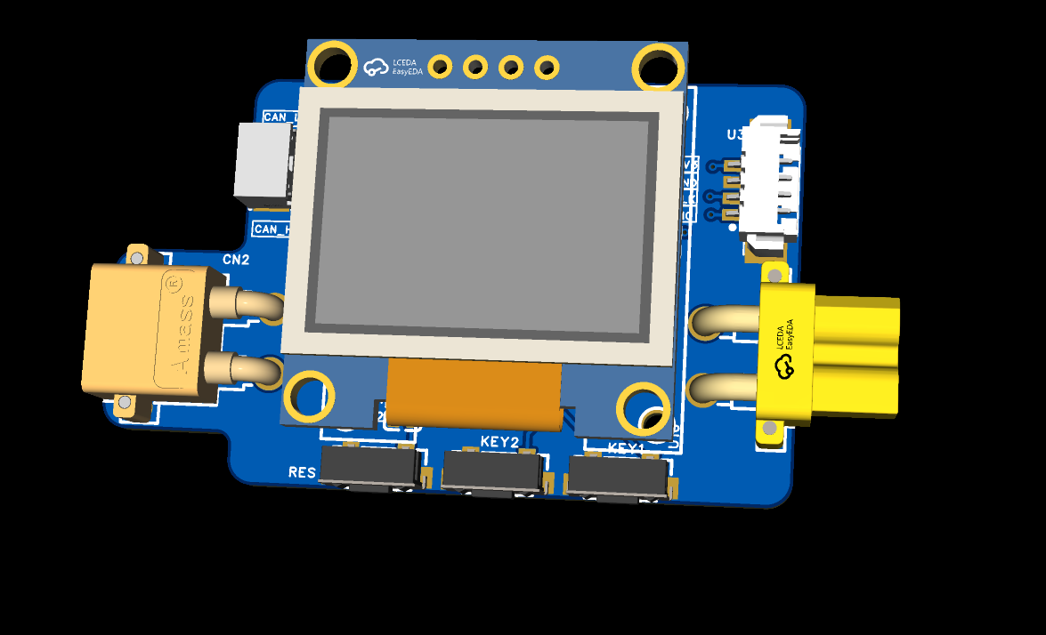 功率计 V2 的整体 PCB 预览